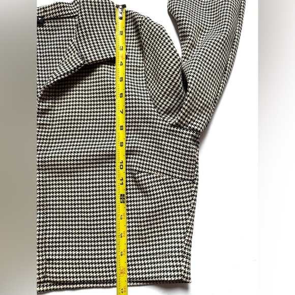 Zara Jacket Cropped Collared black tan houndstooth print | Sz XL | Front button - Picture 6 of 6